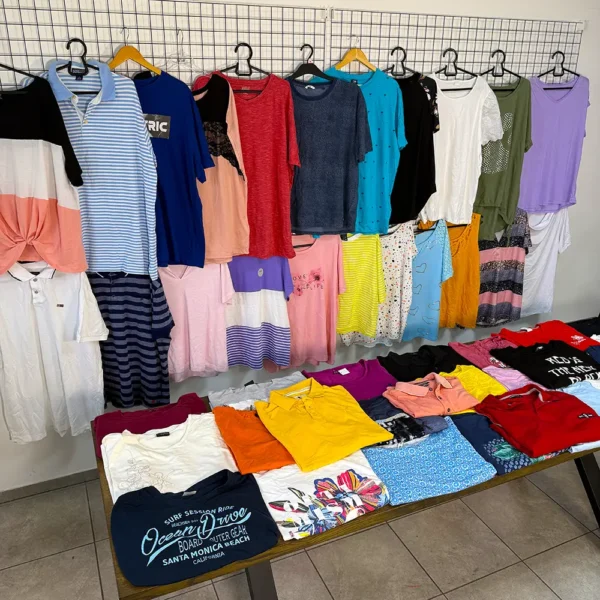 Унісекс футболки L-XXL секонд хенд оптом з яскравими літніми принтами, пастельною гамою, однотонними моделями та актуальними написами