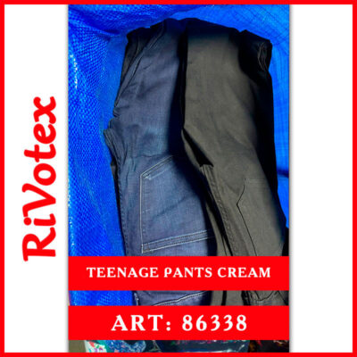 Pants for teenagers, youth, cream, Belgium