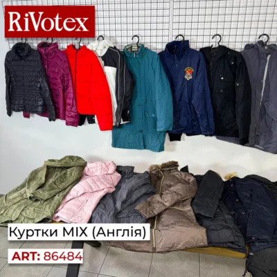 Демісезонні куртки секонд хенд оптом з Англії: чоловічі та жіночі мікропуховики, вітровки, парки, стьобані та вітрозахисні моделі