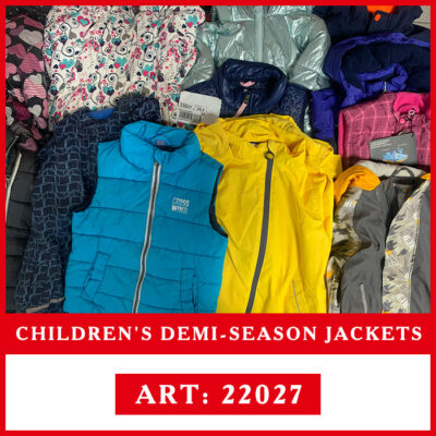 Children's demi-season jackets for the season autumn, winter, spring second hand wholesale