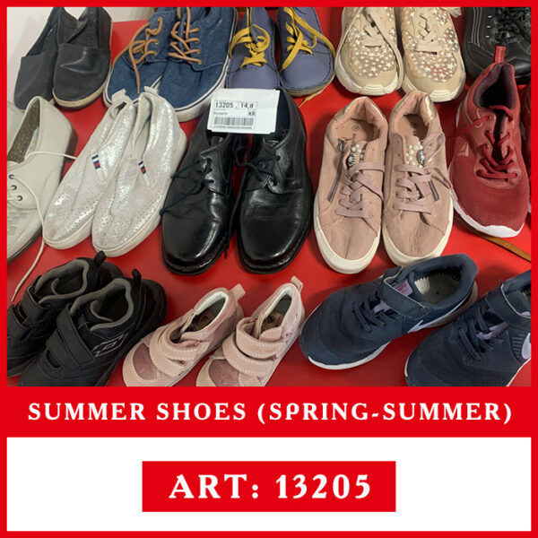 Summer shoes for men, children, mainly women, second hand