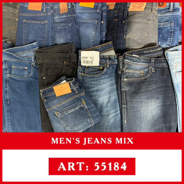 Men's jeans from Europe of different sizes second hand wholesale